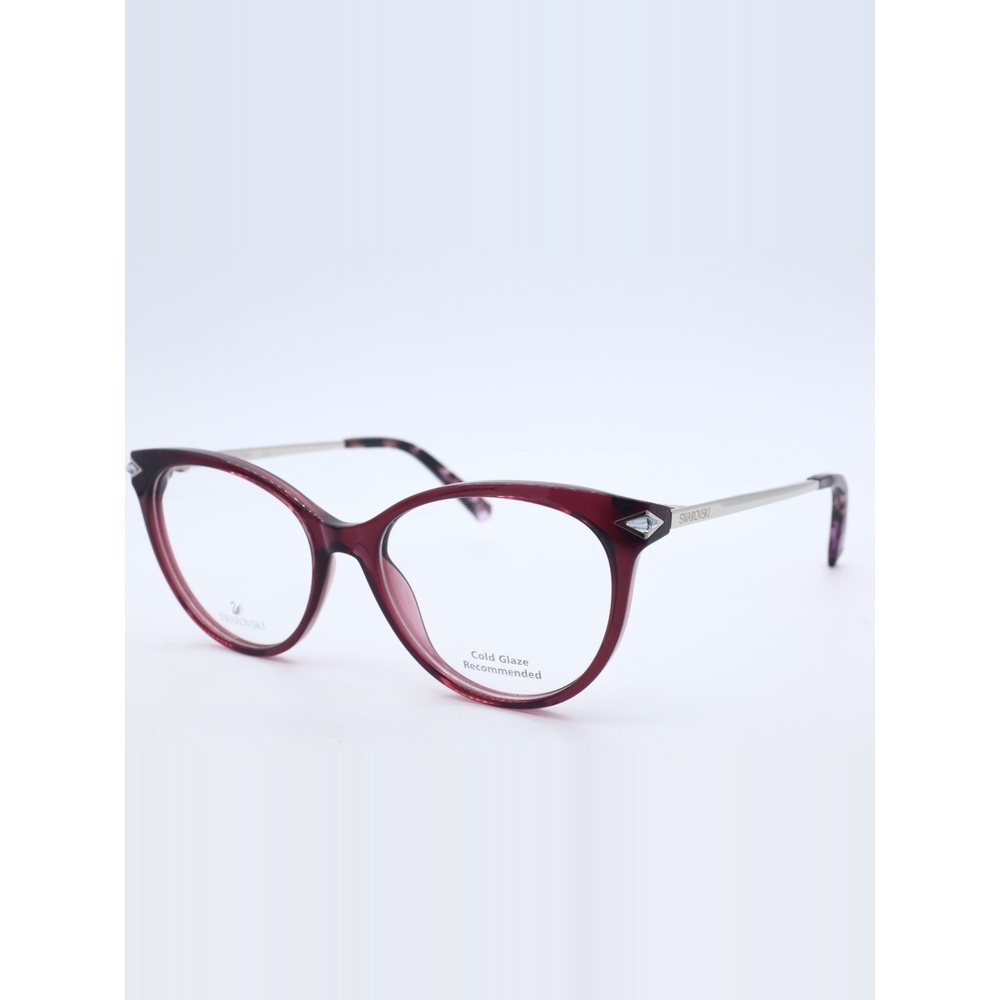 Swarovski SK5312 069 Burgundy Plastic Cat Eye Optical Eyeglasses Frame 51-16-140